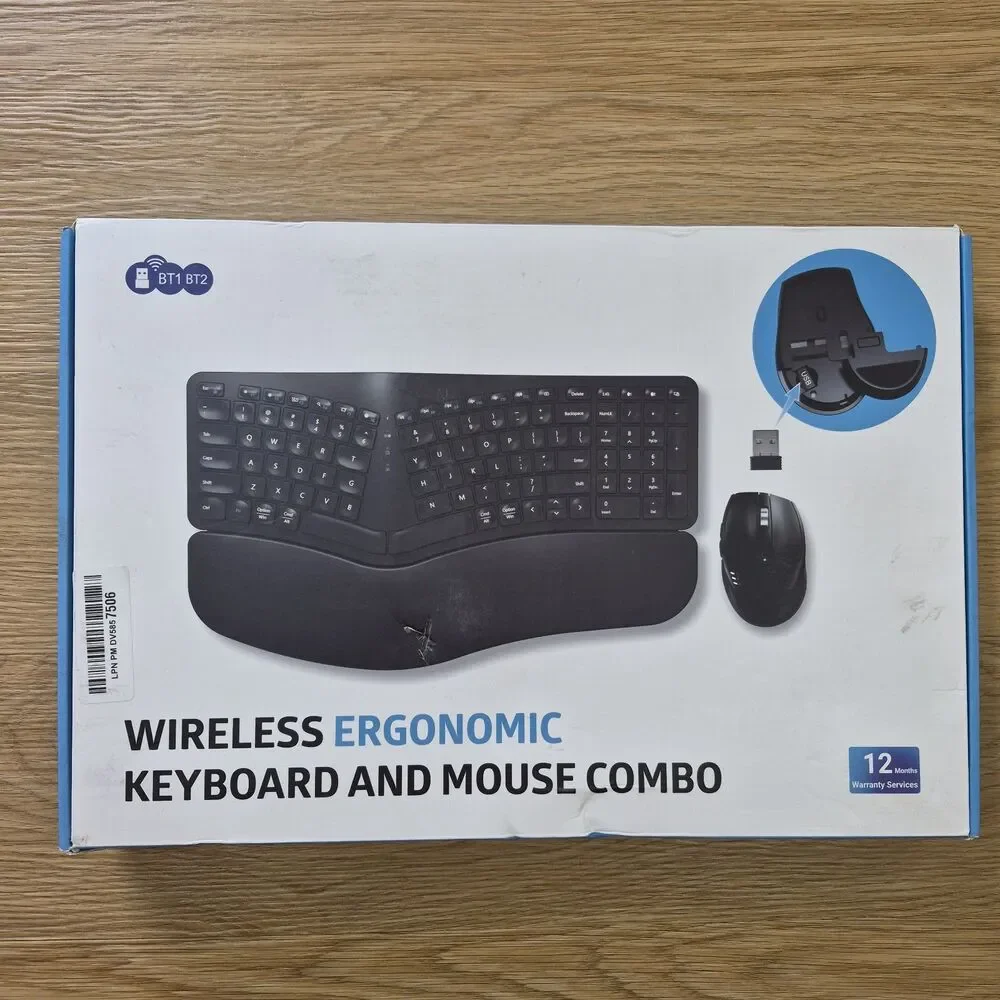 Ergonomic Wireless Keyboard and Mouse, MK960 Ergo Bluetooth/2.4G Split Design